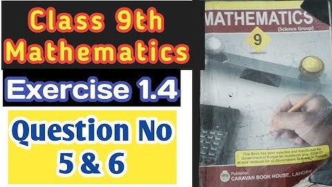 Class9th//Mathematic//Exercise1.4//question5&6//Matrix