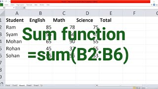 How to use the SUM function in Microsoft Excel