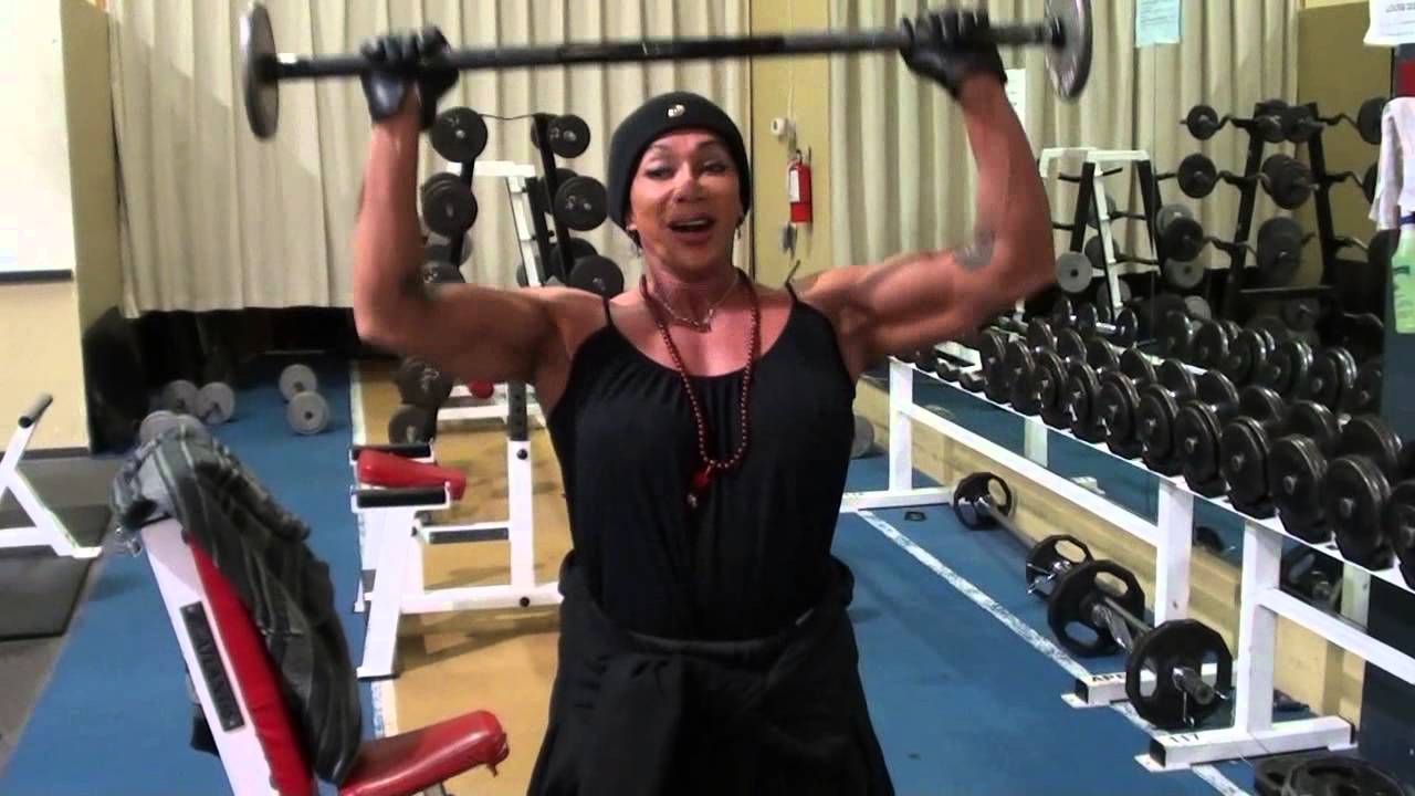 Latia's Burnout Barbell Upright Rows for Advanced Gym Training YouTube