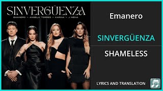 Emanero - SINVERGÜENZA Lyrics English Translation - ft Angela Torres, Karina, J Mena - Spanish