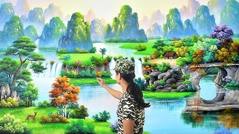 Vẽ tranh tường 3d phong cảnh đồng quê, dạy vẽ tranh tại Hà Nội, LH vẽ tranh tường: 0969033288