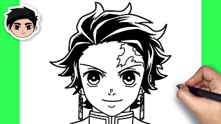How To Draw Tanjiro Kamado Demon Slayer - Easy Step By Step