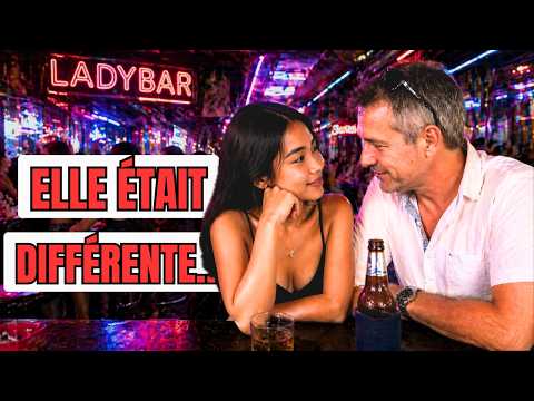 He falls in love with a bar girl (he regrets it).