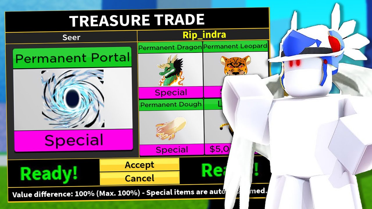 Trading Permanent PORTAL Fruit For 96 Hours.. *Insane Trades