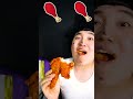 ASMR Mukbang Real Spicy Fried Chicken VS Jelly Spicy Fried Chicken EATING SOUNDS #Shorts