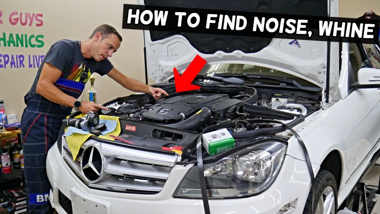 WHY MERCEDES HAS ENGINE WHINE NOISE W203 W204 W205 W211 W212 W213 GLC