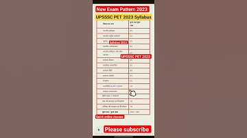 Thumbnail of UPSSSC PET 2023||Syllabus New Exam Pattern के आधर पर😱UPSSSC PET Syllabus 2023🔥#shorts #upssscpet2023