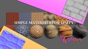 Make EASY materials in Unity in 12 minutes! Normal map & height map (Blender & Unity)