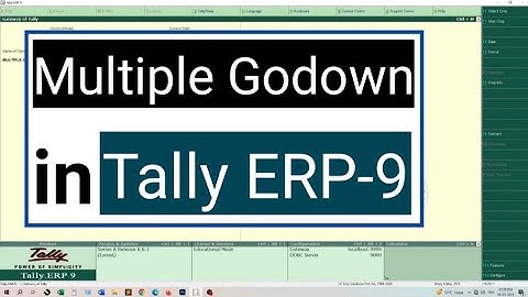 How to use multiple godown in Tally ERP-9 #tally #galaxycomputer #gcbokaro