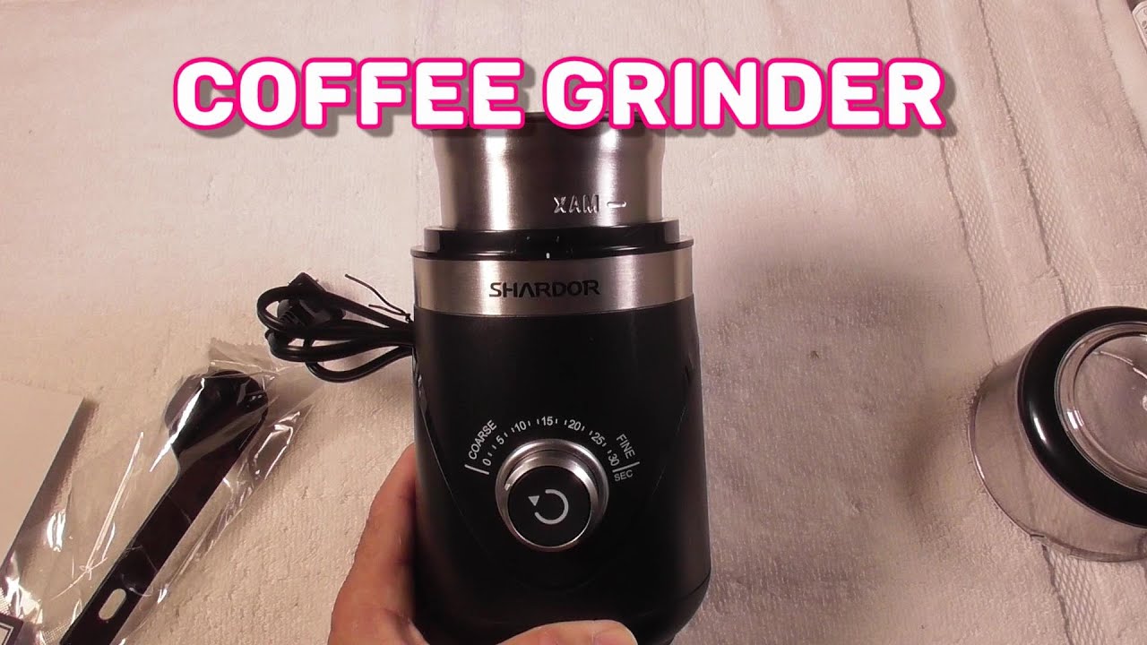 SHARDOR Adjustable Coffee Grinder Electric, Spice Grinder, Coffee Bean  Grinder, Espresso Grinder with 1 Removable Stainless Steel Bowl, Black