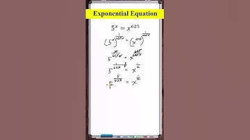 Exponential Equation | (5^x)=(x^625)
