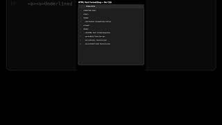 *Complete Beginner Guide To HTML Text Formatting Bold Italic Underline Strong Em Tags Without CSS*
