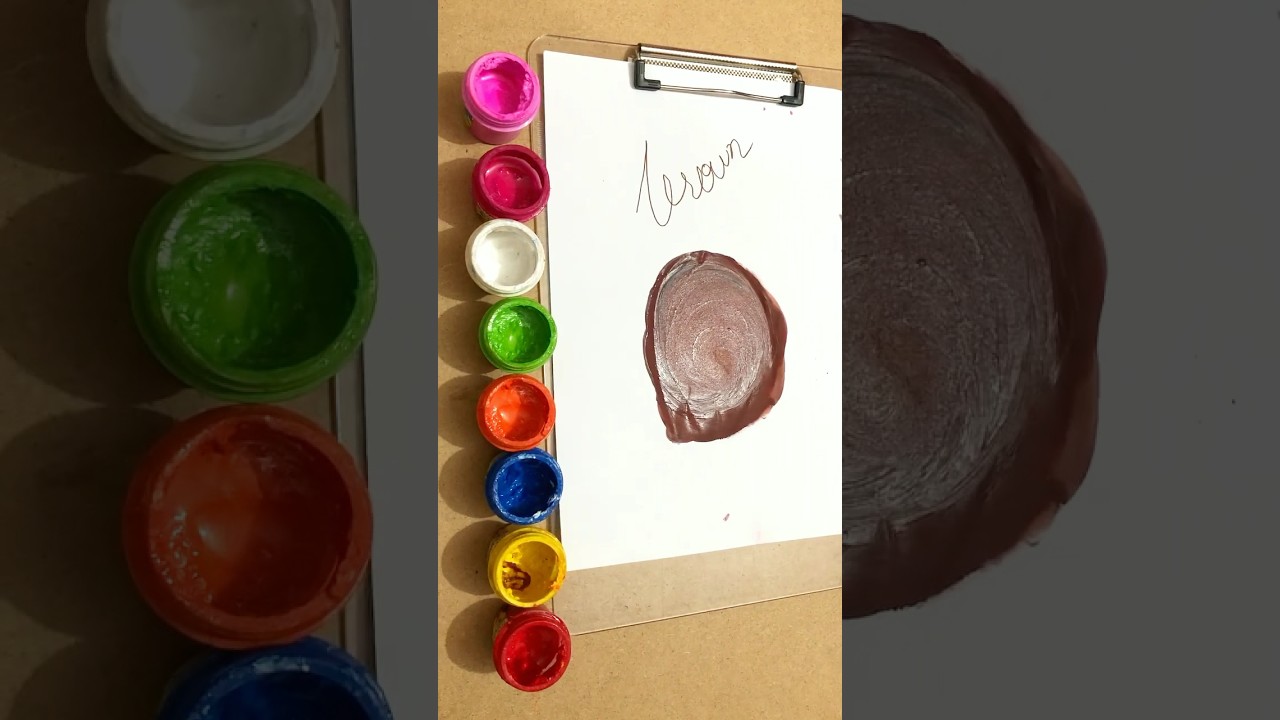 Color mixing 🔴🟡🔵🟤 || how to make brown color