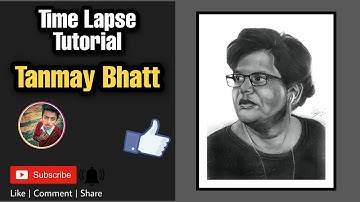 Tanmay Bhat||Portrait Sketck||  Time Lapse.  #tanmaybhatt #youtube #drawwithtarun #botarmy