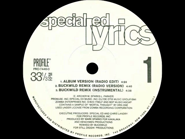 Special Ed - Lyrics (Buckwild Remix) - YouTube