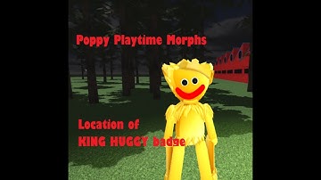POPPY PLAYTIME MORPHS- KING HUGGY badge location. ROBLOX