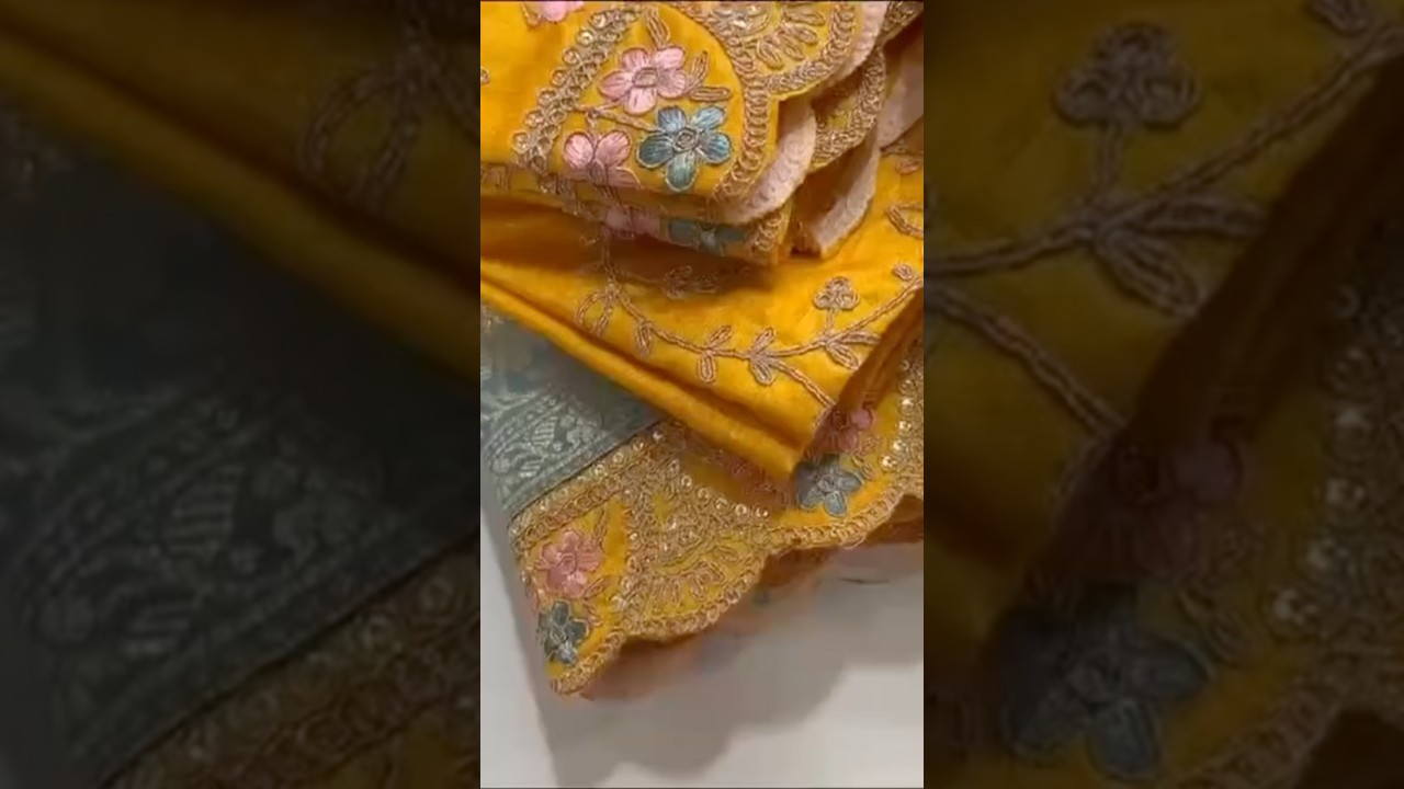 Dola Silk Embroidery Work Heavy Blouse Banarsi Saree (Unstitched Blouse)
