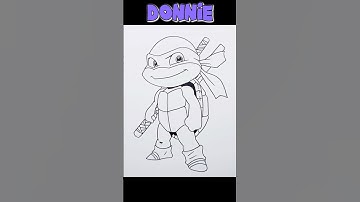 How To Draw Donnie From TMNT | Step By Step #shorts #art #drawing #tmnt #howtodraw