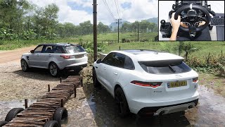 Jaguar F-Pace & Land Rover Range Rover - Forza Horizon 5 Online | Moza R5 gameplay