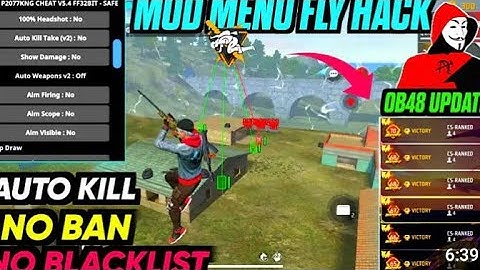 HG CHEATS OB48 AIM KILL MOOD |OB48 FF HACK | FREE FIRE MOD MENU |THE KING CHEATS MOD MENU|FF HACK 🎯💯