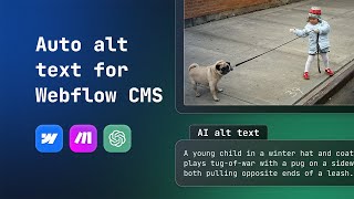 Automatic alt text for Webflow CMS images using OpenAI and Make
