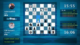 Chess Game Analysis: valeriyaRUS - GM hasan1 : 0-1 (By ChessFriends.com)
