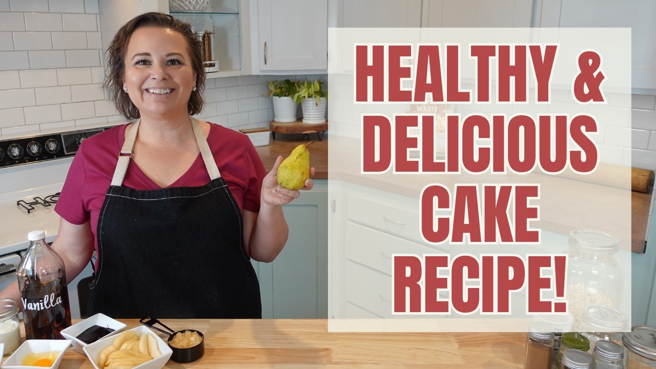 Healthy Gingerbread Pear Cake Recipe | Tastes Like Dessert but Enjoy It For Breakfast