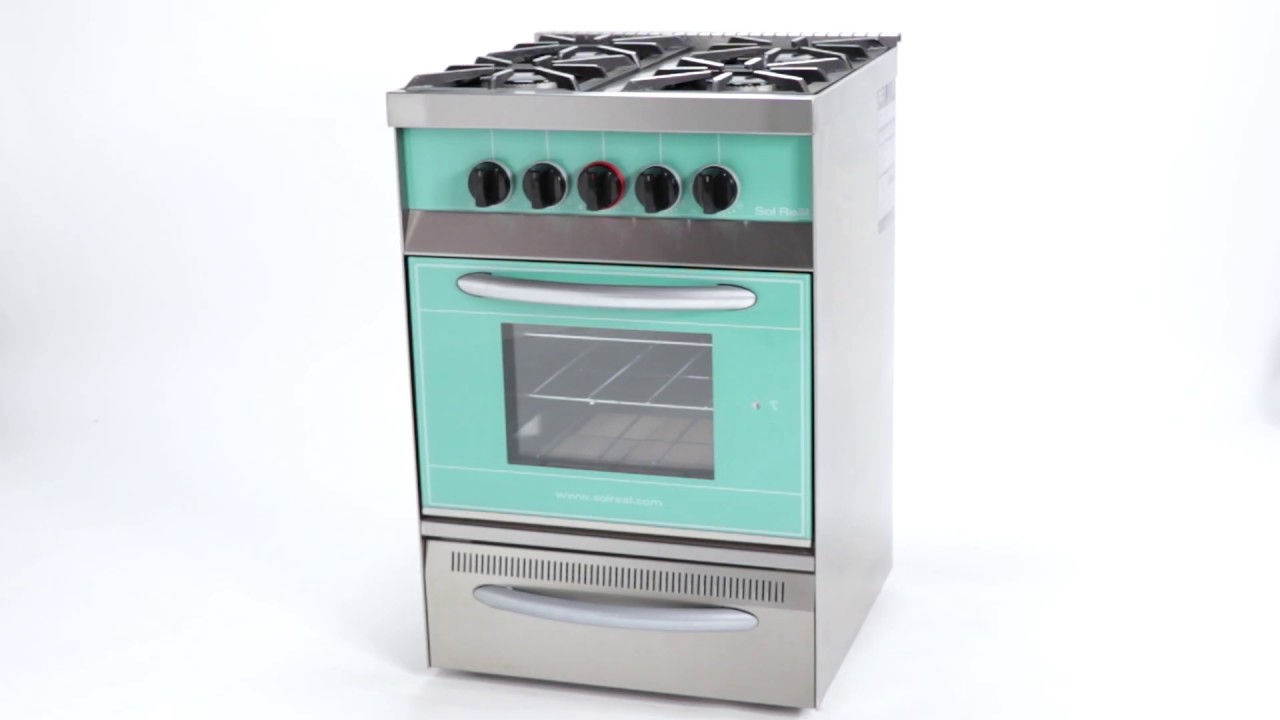 Cocina Mini Color Verde 4 Hornallas con Parrilla Sin Humo (Cód. 516VPV) | Sol  Real - YouTube