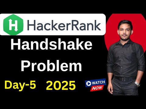 Handshake Problem In Hackerrank #hackerrank