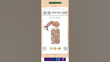 BRAIN TEST 3 TRICKY LEVEL GET 5 COOKIES WALK THROUGH WITH COMMENTARY