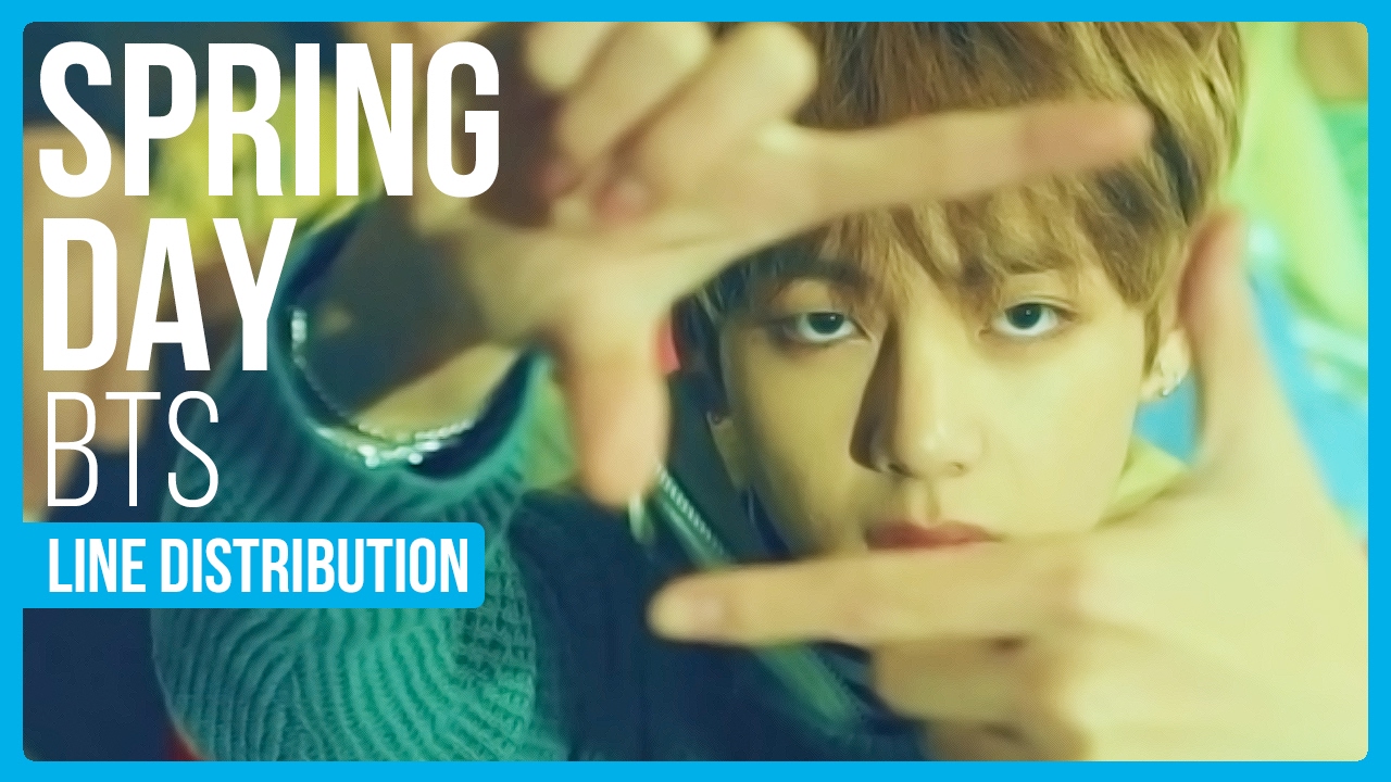 BTS spring day サノク ユンギ BTS - Spring Day Live Version (봄날) Line Distribution