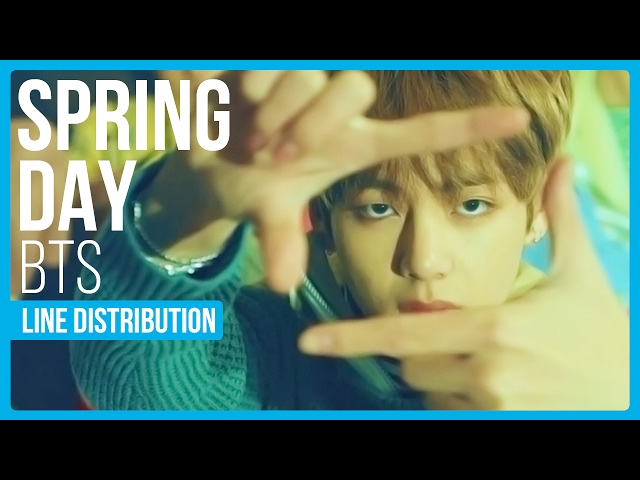 BTS spring day サノク ユンギ BTS - Spring Day (봄날) Line Distribution (Color Coded) - YouTube