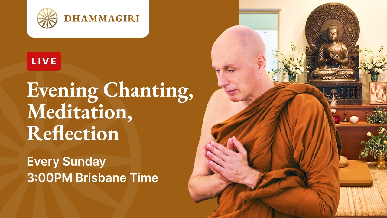 Sun. 07. June 3PM - Chanting, Meditation and Reflection – Live at Dhammagiri