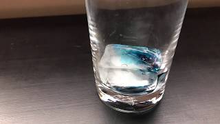 Food coloring diffusion over ice