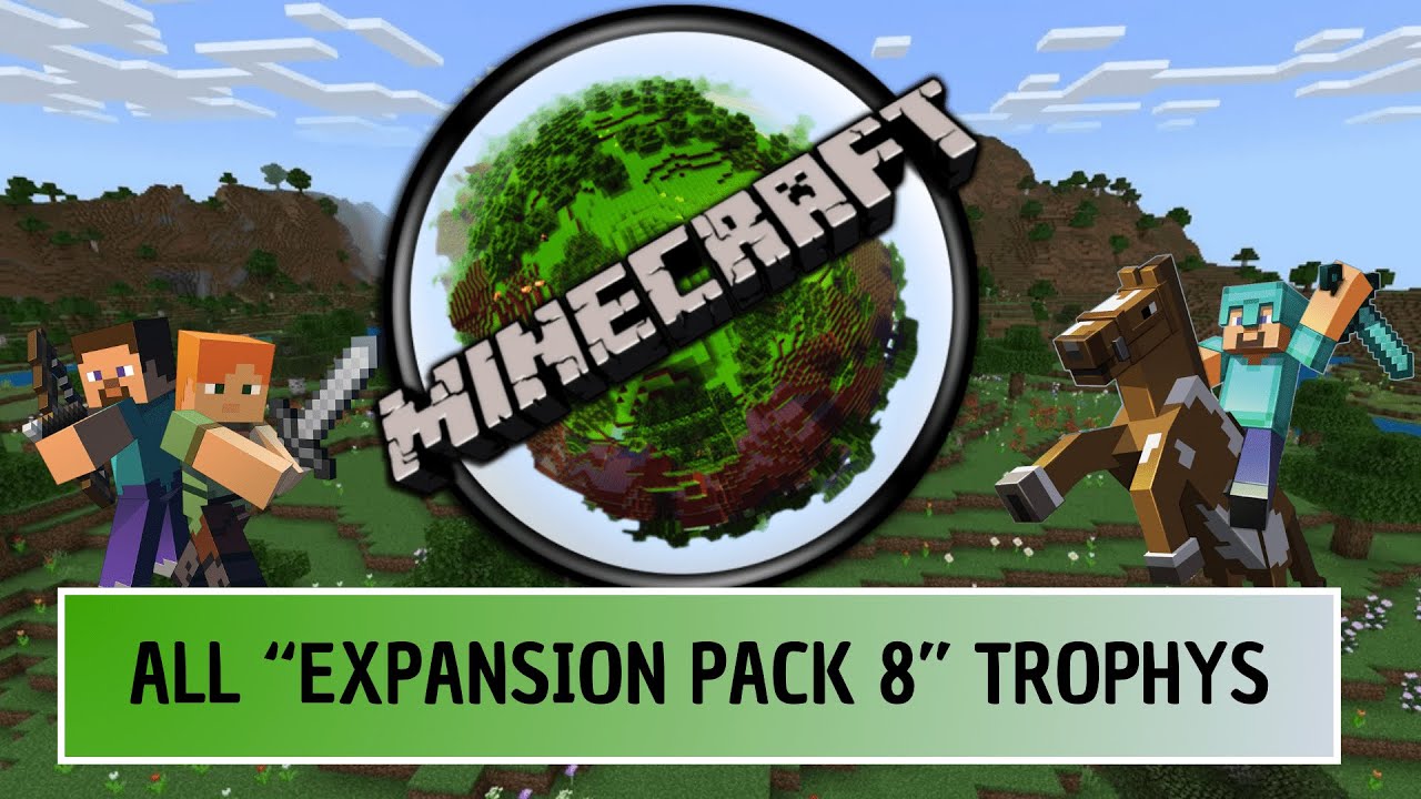Tropy Minecraft Minecraft - All Expansion Pack 8 Trophies - Trophy/Achievement [ENG ...