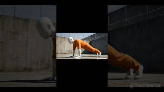 2D Animation man push-up #shorts