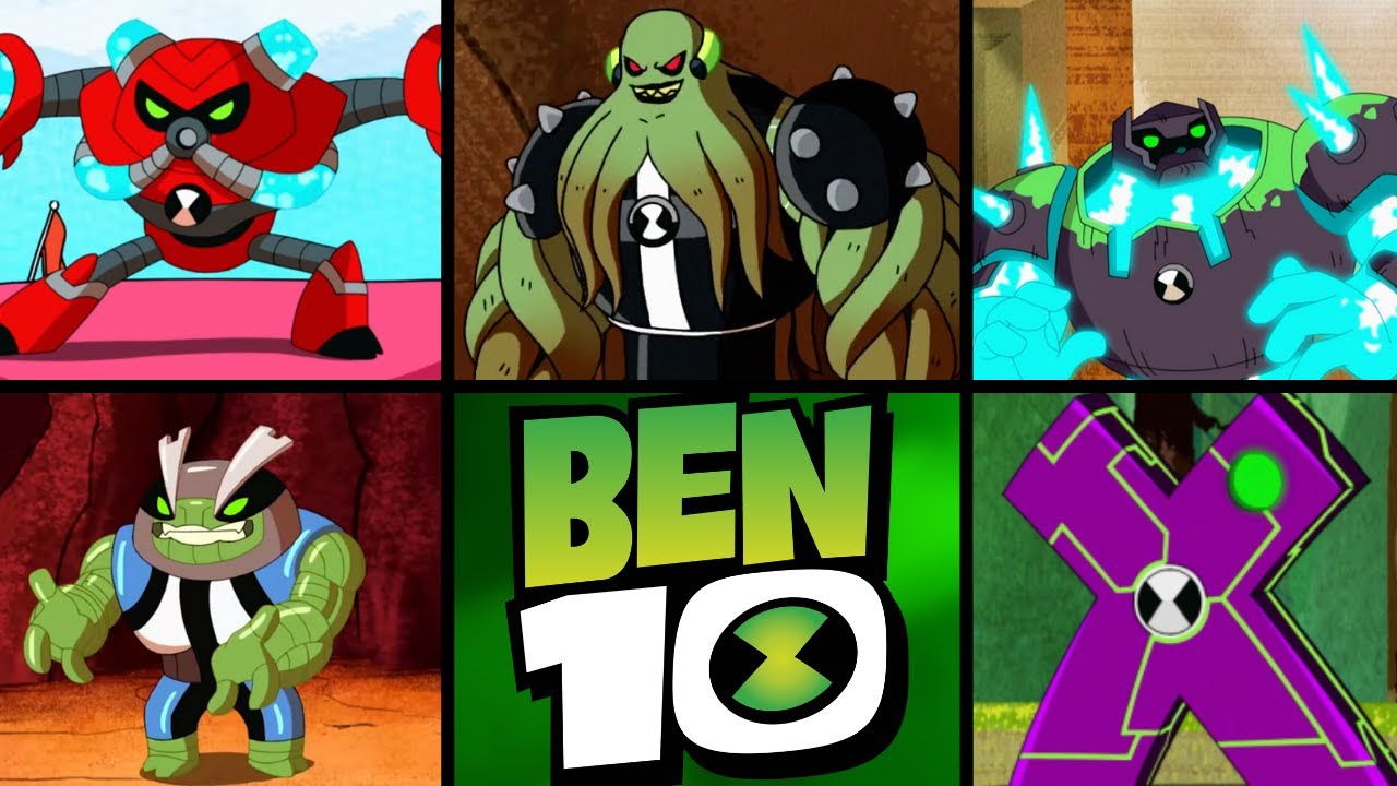 BEN 10 (Reboot) ALL ALIENS Transformations 