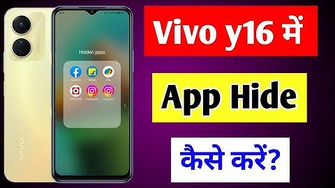 Vivo y16 me app hide kaise kare | how to hide apps in Vivo y16 | app hide setting Vivo y16
