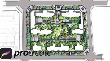 Time-Lapse of how to Draw/Design Commercial and Residential Landscape Design