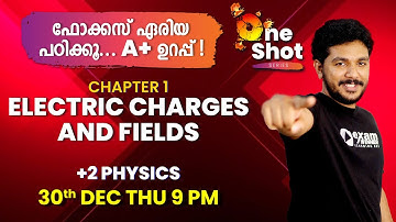 Plus Two Focus Area | Physics | Chapter -1 | Electric charges and Fields| Revision Class|Exam Winner