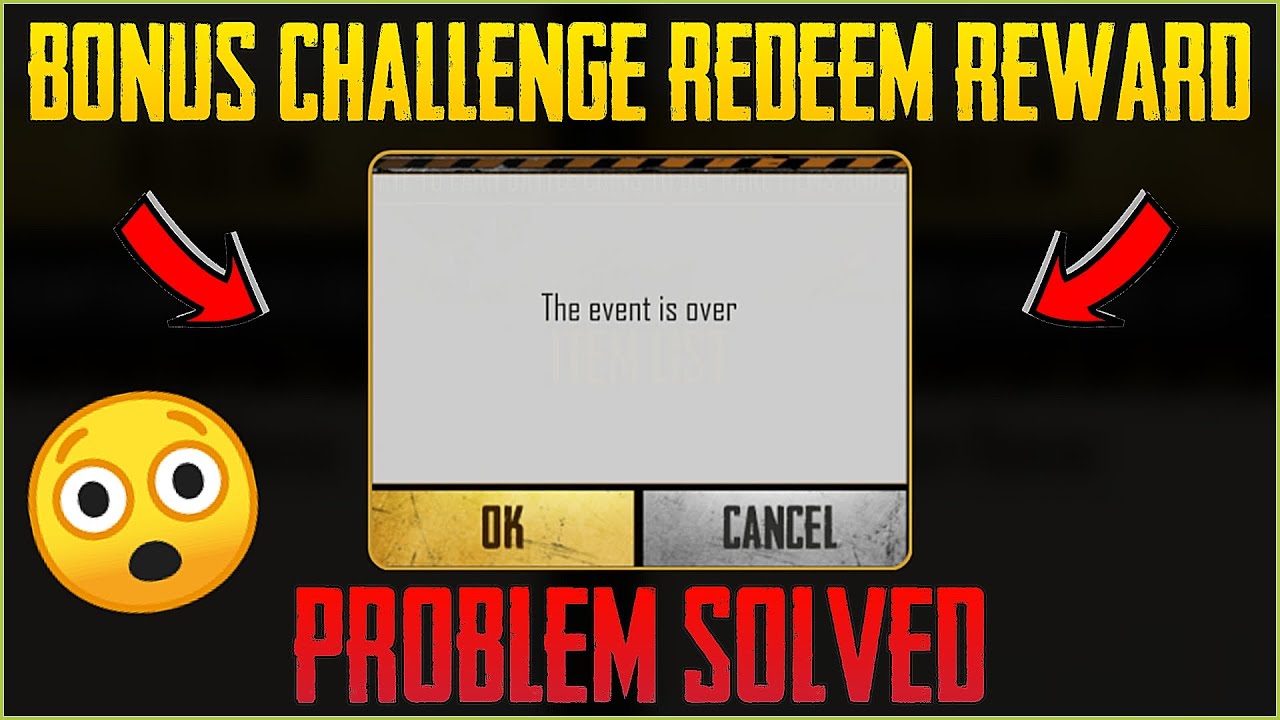 BONUS CHALLENGE REDEEM SHOP PROBLEM IN PUBG MOBILE !!