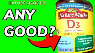 Nature Made Extra Strength Vitamin D3 5000 IU 125 mcg Dietary Supplement for Bone Teeth