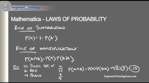 Laws of Probability - Engineer In Training FE EIT Review