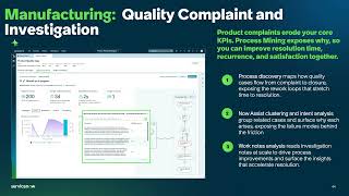 Process Mining in Minutes - Manufacturing Quality Complaint and Investigation