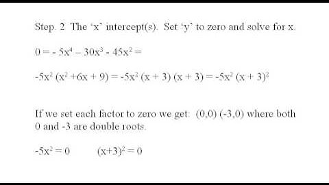 Graphing Polynomials, Sec. 3.2,  Part 2 of 2