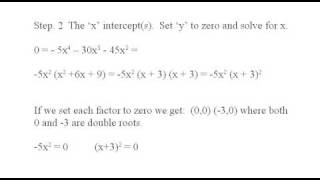 Graphing Polynomials, Sec. 3.2,  Part 2 of 2
