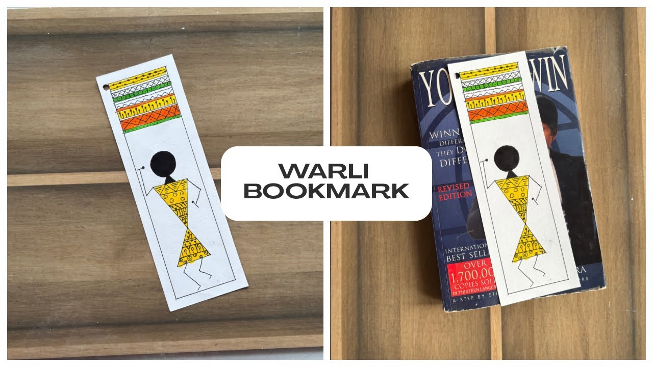 “Warli Art Bookmark Full Tutorial | Step-by-Step for Beginners”🍁 