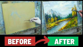 Nature Wall Art Autumn Colors Full Painting Process