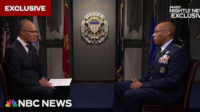 Exclusive Lester Holt One On One With Joint Chiefs Chairman Cq Brown