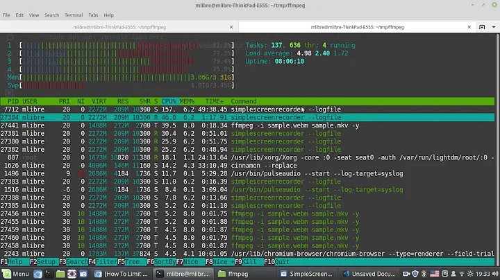 How to limit CPU usage of a process in Linux